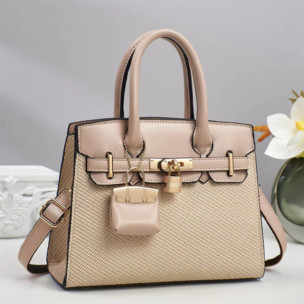 Women's Classic Bucket Crossbody Bag - Elegant PU Leather Shoulder Bag