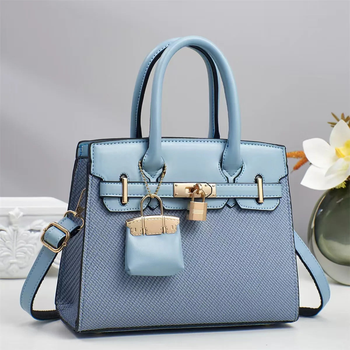Women's Classic Bucket Crossbody Bag - Elegant PU Leather Shoulder Bag