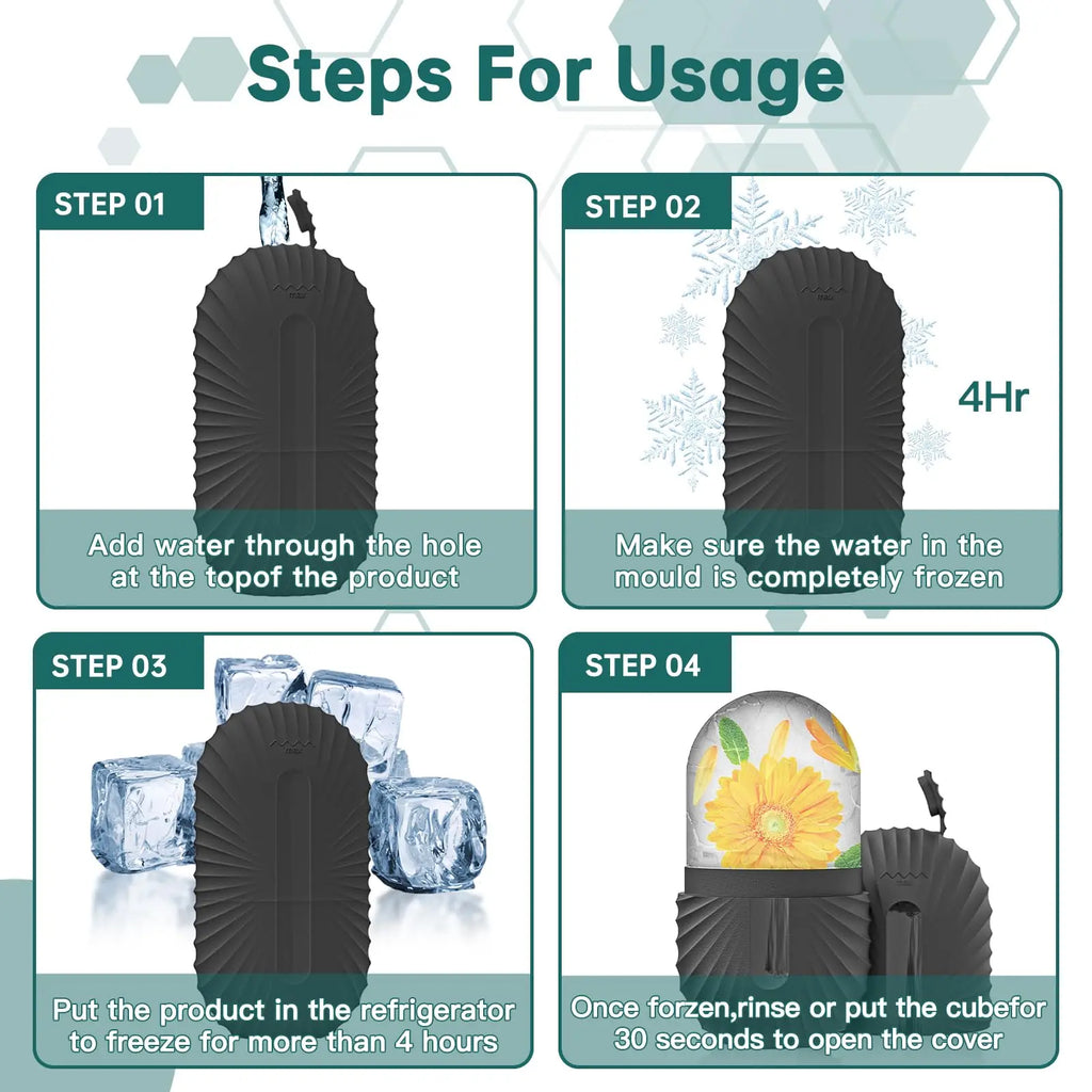 Ice Face Roller & Gua Sha Set - Facial Skincare Massage Tool for Lifting & Contouring