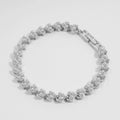 Crystal Geometric Chain Bracelet - Rhinestone Charm Bangle for Women