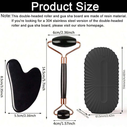 Ice Face Roller & Gua Sha Set - Facial Skincare Massage Tool for Lifting & Contouring