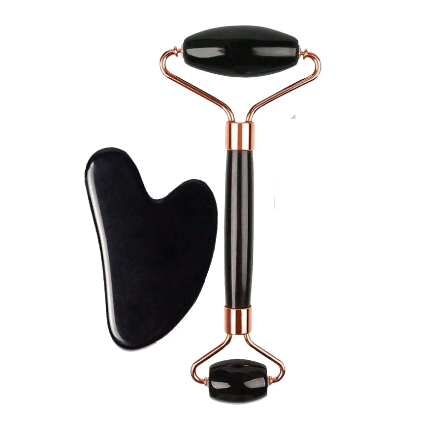 Ice Face Roller & Gua Sha Set - Facial Skincare Massage Tool for Lifting & Contouring